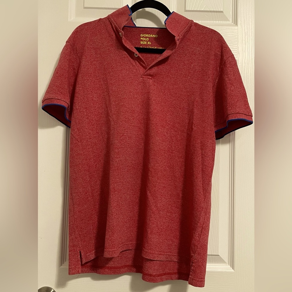 Red Giordano Polo Tshirt - Picture 1 of 2